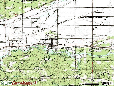 Ponderay topographic map