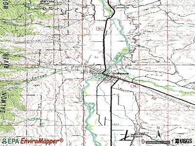 Salmon topographic map