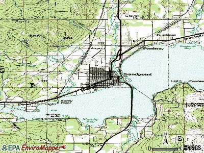 Sandpoint topographic map