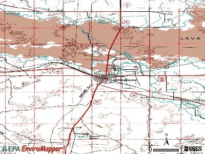 Shoshone topographic map