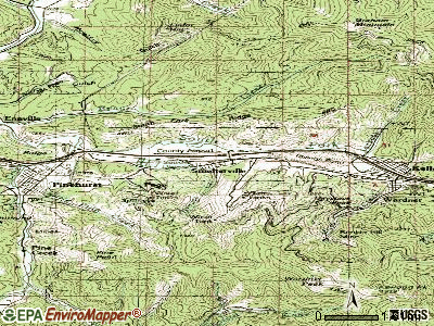 Smelterville topographic map