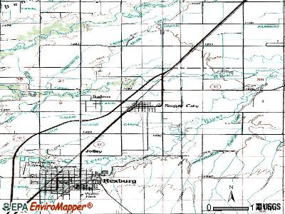 Sugar City topographic map