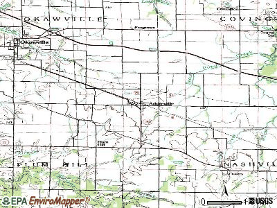 Addieville topographic map