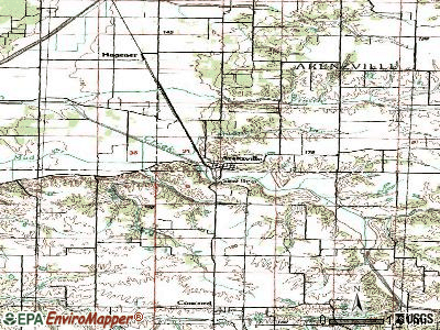 Arenzville topographic map