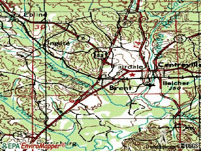 Brent topographic map