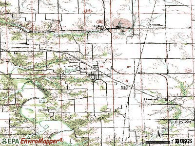 Athens topographic map