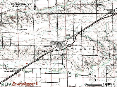 Atlanta topographic map