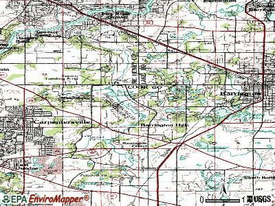 Barrington Hills topographic map