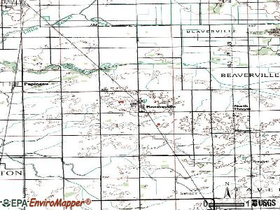 Beaverville topographic map