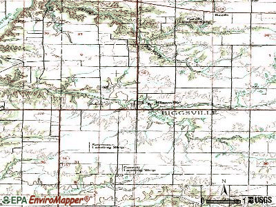Biggsville topographic map