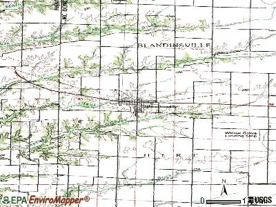 Blandinsville topographic map