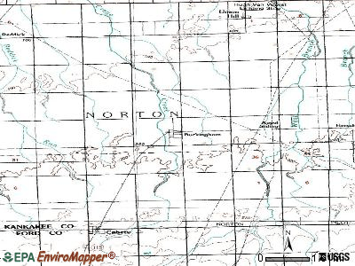 Buckingham topographic map