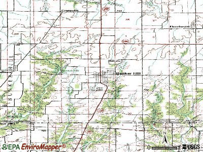 Bunker Hill topographic map