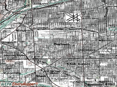 Burbank topographic map
