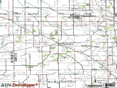 Burlington topographic map