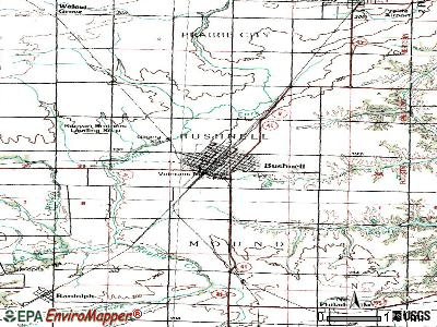 Bushnell topographic map