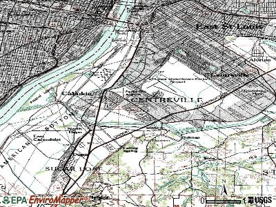 Cahokia topographic map