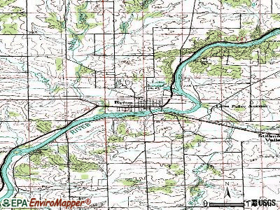 Caledonia topographic map