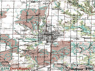 Carbon Cliff topographic map