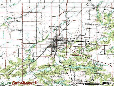Carlinville topographic map