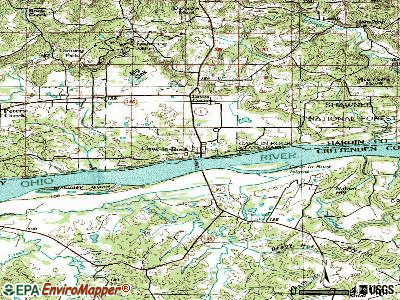 Cave-In-Rock topographic map