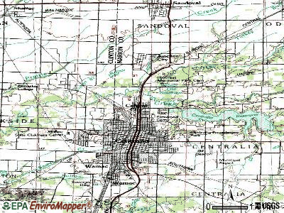 Central City topographic map