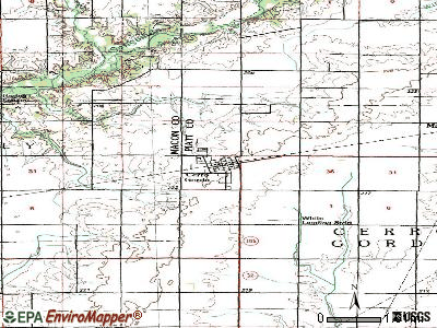 Cerro Gordo topographic map