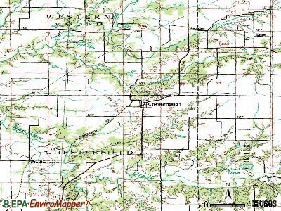 Chesterfield topographic map