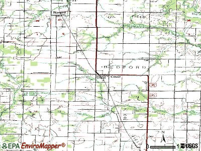 Chrisman topographic map