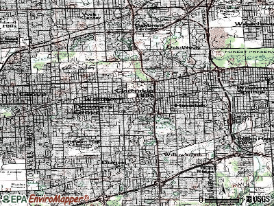 Clarendon Hills topographic map