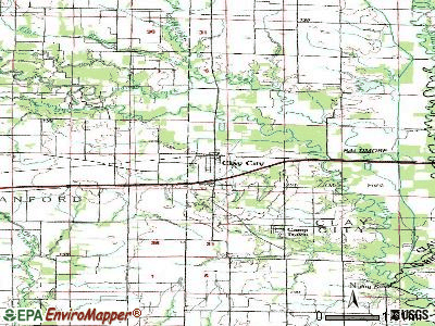 Clay City topographic map