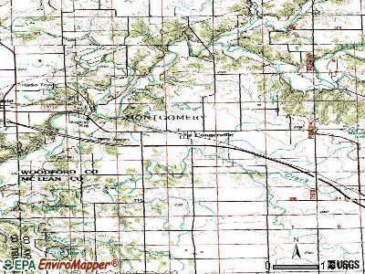 Congerville topographic map