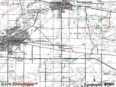 Cortland topographic map