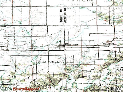 Deer Creek topographic map