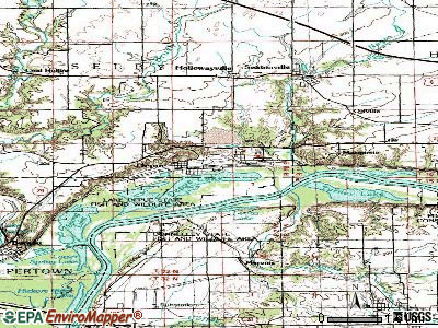 De Pue topographic map