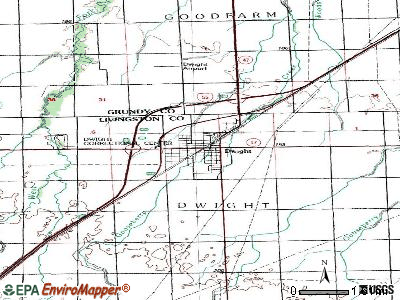 Dwight topographic map
