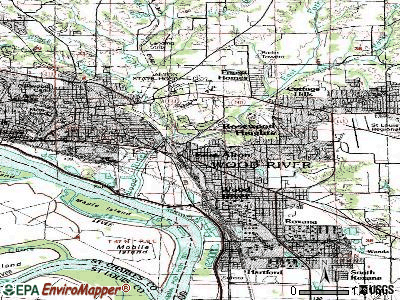 East Alton topographic map