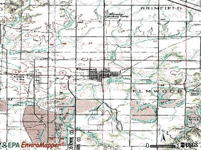 Elmwood topographic map
