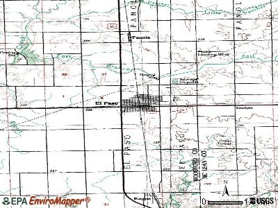 El Paso topographic map