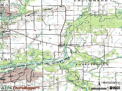 Fayetteville topographic map