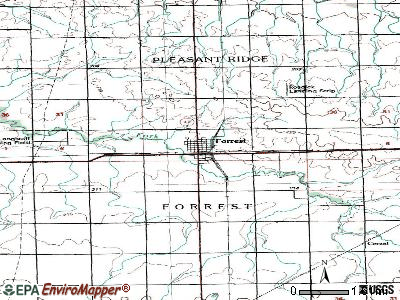 Forrest topographic map