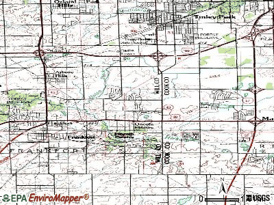 Frankfort Square topographic map