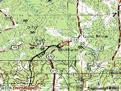 Brilliant topographic map