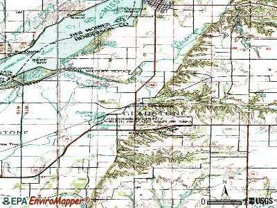 Gladstone topographic map