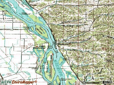 Hamburg topographic map