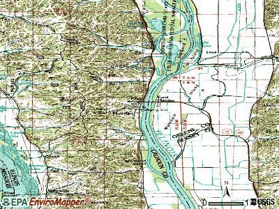 Hardin topographic map