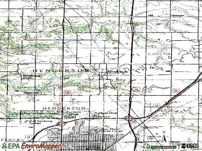 Henderson topographic map