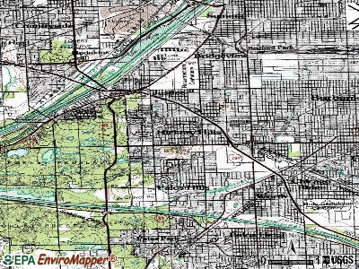 Hickory Hills topographic map