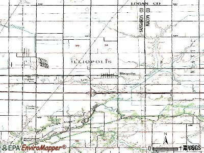 Illiopolis topographic map