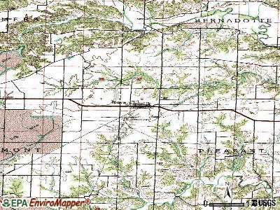 Ipava topographic map